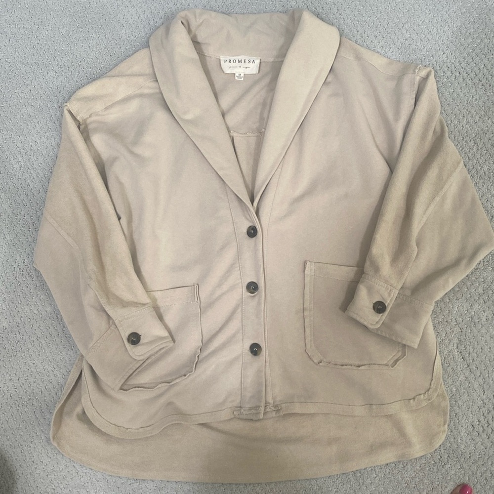 Sweatshirt material jacket- like new!!